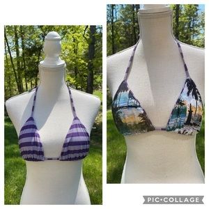 Salinas Reversible purple and yellow bikini top🛍
